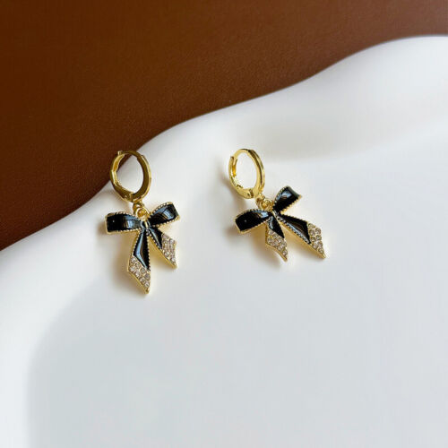 Black Bow Knot Earrings