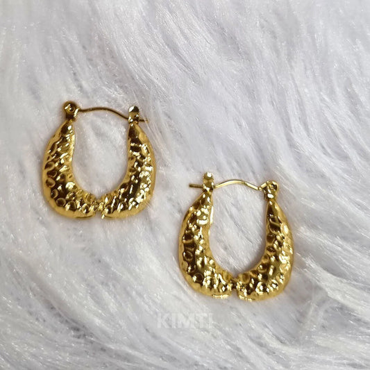 Textured Gold Hoops