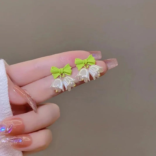 Bow & Lily Drop Earring