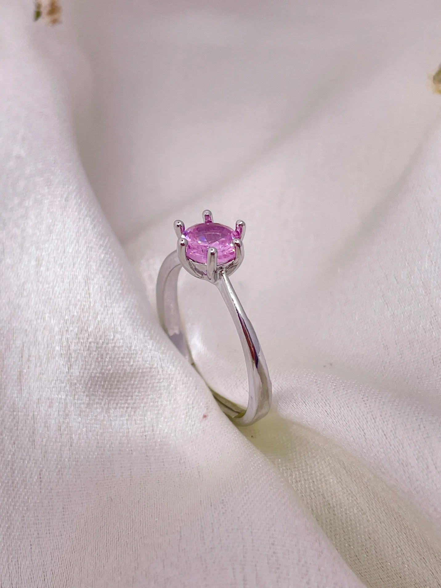 Soft Zircon Diamond Ring