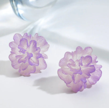 Trendy Korean Rose Stud Earrings