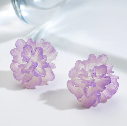 Trendy Korean Rose Stud Earrings