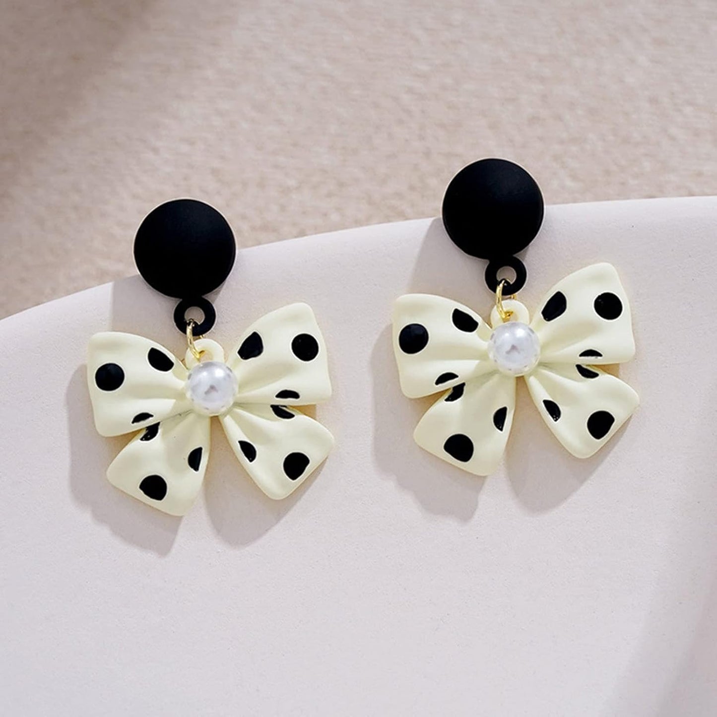 Korean Bow Dangle Earrings