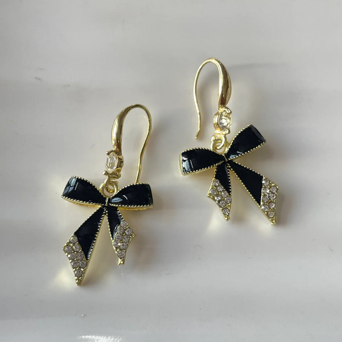 Black Bow Knot Earrings