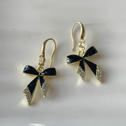 Black Bow Knot Earrings