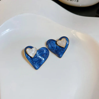 Blue Heart Stud Earring