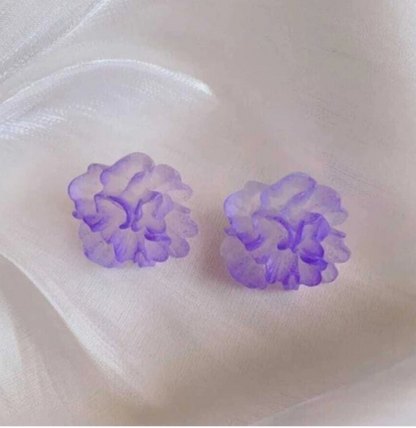 Trendy Korean Rose Stud Earrings