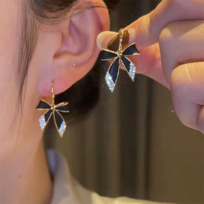 Black Bow Knot Earrings